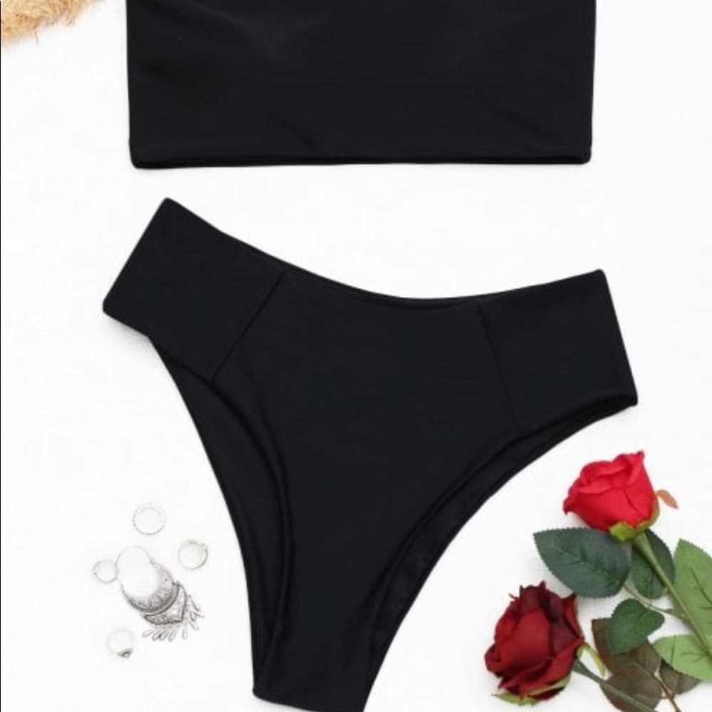 small black high waisted bikini bottoms!